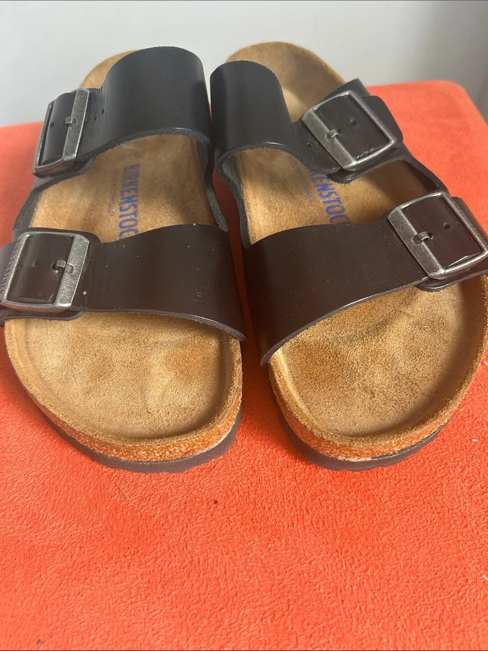 Birkenstock Black Arizona Double-Strap Leather Sandals